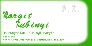 margit kubinyi business card